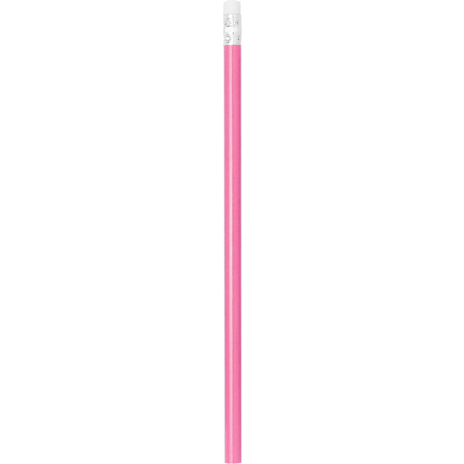 Pinker Bleistift mit weißem Radiergummi – Teil des Einhorn-Zauber Schreibsets.
