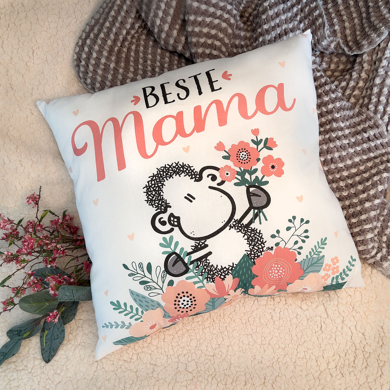 Baumwollkissen Beste Mama