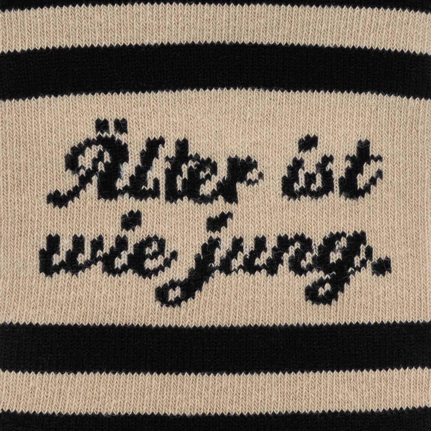 Beige Zaubersocken »Ente« mit schwarzen Streifen